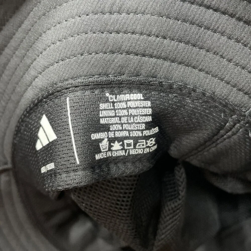 NEW Adidas Men's Climacool Black Bucket Hat UPF 50 Sun Protection Polyester - Picture 4 of 8